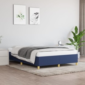 Blau-taupegrauer Stoffbettrahmen 140x200 cm von vidaXL, Betten und Lattenroste - Ref: Foro24-347171, Preis: 130,76 €, Rabatt: %