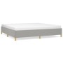 Estructura de cama gris claro tela 200x200 cm de vidaXL, Camas y somieres - Ref: Foro24-347189, Precio: 132,04 €, Descuento: %