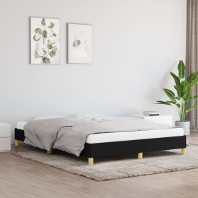 Black fabric bed frame 140x190 cm by vidaXL, Beds and slatted bases - Ref: Foro24-346812, Price: 96,68 €, Discount: %