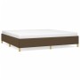 Estructura de cama tela marrón oscuro 200x200 cm de vidaXL, Camas y somieres - Ref: Foro24-347192, Precio: 130,98 €, Descuent...