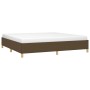 Estructura de cama tela marrón oscuro 200x200 cm de vidaXL, Camas y somieres - Ref: Foro24-347192, Precio: 130,98 €, Descuent...