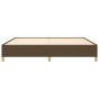 Estructura de cama tela marrón oscuro 200x200 cm de vidaXL, Camas y somieres - Ref: Foro24-347192, Precio: 130,98 €, Descuent...