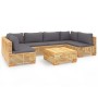 7-piece garden furniture set and solid teak wood cushions. by vidaXL, Garden sets - Ref: Foro24-3100894, Price: 1,00 €, Disco...