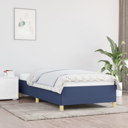 Blue fabric bed frame 90x190 cm by vidaXL, Beds and slatted bases - Ref: Foro24-347131, Price: 107,11 €, Discount: %