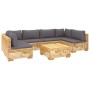 7-piece garden furniture set and solid teak wood cushions. by vidaXL, Garden sets - Ref: Foro24-3100894, Price: 1,00 €, Disco...