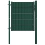 Green PVC and steel fence door 100x101 cm