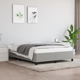 Estructura de cama de tela gris claro 140x190 cm de vidaXL, Camas y somieres - Ref: Foro24-347058, Precio: 121,86 €, Descuent...