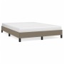 Estructura de cama de tela gris taupe 140x190 cm de vidaXL, Camas y somieres - Ref: Foro24-346716, Precio: 95,30 €, Descuento: %