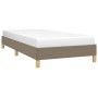 Taupe gray fabric bed frame 90x190 cm by vidaXL, Beds and slatted bases - Ref: Foro24-346782, Price: 89,43 €, Discount: %