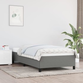 Dark gray fabric bed frame 100x200 cm by vidaXL, Beds and slatted bases - Ref: Foro24-347043, Price: 96,99 €, Discount: %