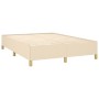 Estructura de cama de tela color crema 140x190 cm de vidaXL, Camas y somieres - Ref: Foro24-347162, Precio: 131,15 €, Descuen...