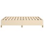 Estructura de cama de tela color crema 140x190 cm de vidaXL, Camas y somieres - Ref: Foro24-347162, Precio: 131,15 €, Descuen...