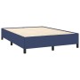 Estructura de cama de tela azul 140x190 cm de vidaXL, Camas y somieres - Ref: Foro24-347064, Precio: 117,55 €, Descuento: %