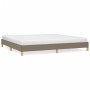 Estructura de cama de tela gris taupe 200x200 cm de vidaXL, Camas y somieres - Ref: Foro24-346846, Precio: 112,03 €, Descuent...