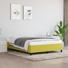 Estructura de cama de tela verde 140x190 cm de vidaXL, Camas y somieres - Ref: Foro24-347065, Precio: 117,99 €, Descuento: %