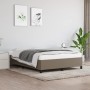 Taupe gray fabric bed frame 140x200 cm by vidaXL, Beds and slatted bases - Ref: Foro24-347070, Price: 146,89 €, Discount: %