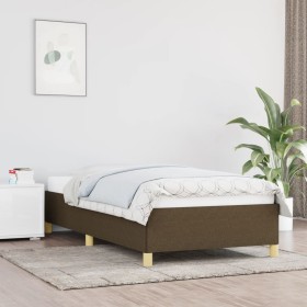 Estructura de cama de tela marrón 90x200 cm de vidaXL, Camas y somieres - Ref: Foro24-347136, Precio: 107,64 €, Descuento: %