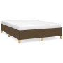 Estructura de cama de tela marrón 140x200 cm de vidaXL, Camas y somieres - Ref: Foro24-347168, Precio: 138,34 €, Descuento: %