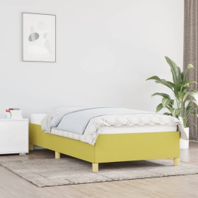 Estructura de cama de tela verde 90x200 cm de vidaXL, Camas y somieres - Ref: Foro24-347140, Precio: 96,87 €, Descuento: %