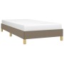 Taupe gray fabric bed frame 100x200 cm by vidaXL, Beds and slatted bases - Ref: Foro24-346798, Price: 80,49 €, Discount: %