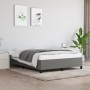 Estructura de cama de tela gris oscuro 140x190 cm de vidaXL, Camas y somieres - Ref: Foro24-347059, Precio: 131,47 €, Descuen...