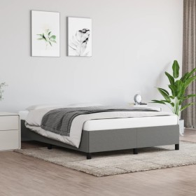 Dark gray fabric bed frame 140x190 cm by vidaXL, Beds and slatted bases - Ref: Foro24-347059, Price: 131,26 €, Discount: %