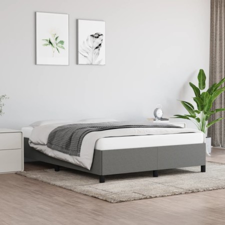 Dark gray fabric bed frame 140x190 cm by vidaXL, Beds and slatted bases - Ref: Foro24-347059, Price: 131,47 €, Discount: %