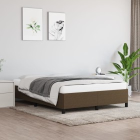 Brown fabric bed frame 140x190 cm by vidaXL, Beds and slatted bases - Ref: Foro24-347061, Price: 121,99 €, Discount: %