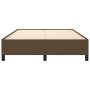 Estructura de cama de tela marrón 140x190 cm de vidaXL, Camas y somieres - Ref: Foro24-347061, Precio: 126,59 €, Descuento: %