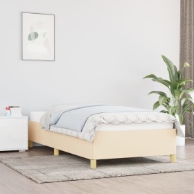 Cream fabric bed frame 90x200 cm by vidaXL, Beds and slatted bases - Ref: Foro24-347138, Price: 87,48 €, Discount: %