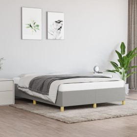 Light gray fabric bed frame 140x190 cm by vidaXL, Beds and slatted bases - Ref: Foro24-347157, Price: 128,99 €, Discount: %