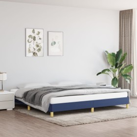 Blue taupe gray fabric bed frame 200x200 cm by vidaXL, Beds and slatted bases - Ref: Foro24-346848, Price: 112,03 €, Discount: %