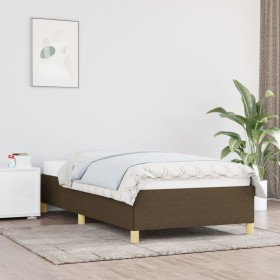 Estructura de cama de tela marrón 100x200 cm de vidaXL, Camas y somieres - Ref: Foro24-347144, Precio: 107,99 €, Descuento: %