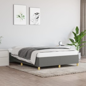 Dark gray fabric bed frame 140x200 cm by vidaXL, Beds and slatted bases - Ref: Foro24-347166, Price: 117,55 €, Discount: %