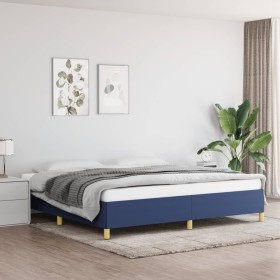 Blue taupe gray fabric bed frame 200x200 cm by vidaXL, Beds and slatted bases - Ref: Foro24-347195, Price: 130,99 €, Discount: %