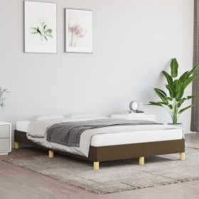 Dark brown fabric bed frame 120x200 cm by vidaXL, Beds and slatted bases - Ref: Foro24-346805, Price: 112,87 €, Discount: %