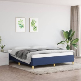 Blue fabric bed frame 180x200 cm by vidaXL, Beds and slatted bases - Ref: Foro24-347187, Price: 149,99 €, Discount: %