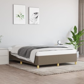 Estructura de cama de tela gris taupe 140x200 cm de vidaXL, Camas y somieres - Ref: Foro24-347169, Precio: 141,99 €, Descuent...