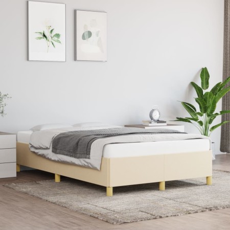 Cream fabric bed frame 120x200 cm by vidaXL, Beds and slatted bases - Ref: Foro24-347154, Price: 119,87 €, Discount: %