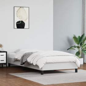 White synthetic leather bed frame 100x200 cm by vidaXL, Beds and slatted bases - Ref: Foro24-346887, Price: 91,99 €, Discount: %