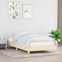 Cream fabric bed frame 100x200 cm by vidaXL, Beds and slatted bases - Ref: Foro24-346799, Price: 75,89 €, Discount: %