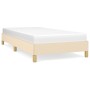 Cream fabric bed frame 100x200 cm by vidaXL, Beds and slatted bases - Ref: Foro24-346799, Price: 75,89 €, Discount: %