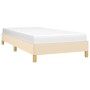 Cream fabric bed frame 100x200 cm by vidaXL, Beds and slatted bases - Ref: Foro24-346799, Price: 75,89 €, Discount: %