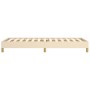 Cream fabric bed frame 100x200 cm by vidaXL, Beds and slatted bases - Ref: Foro24-346799, Price: 75,89 €, Discount: %