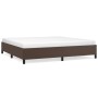 Estructura de cama de cuero sintético marrón 200x200 cm de vidaXL, Camas y somieres - Ref: Foro24-347272, Precio: 127,99 €, D...