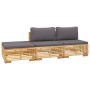 3-piece garden furniture set and solid teak wood cushions by vidaXL, Garden sets - Ref: Foro24-3100904, Price: 426,59 €, Disc...