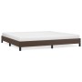 Brown synthetic leather bed frame 200x200 cm by vidaXL, Beds and slatted bases - Ref: Foro24-346925, Price: 126,63 €, Discoun...