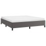 Estructura de cama de cuero sintético gris 200x200 cm de vidaXL, Camas y somieres - Ref: Foro24-347267, Precio: 161,56 €, Des...