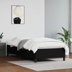 Estructura de cama cuero sintético negro 90x190 cm de vidaXL, Camas y somieres - Ref: Foro24-347221, Precio: 98,93 €, Descuen...