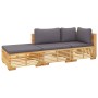 3-piece garden furniture set and solid teak wood cushions by vidaXL, Garden sets - Ref: Foro24-3100906, Price: 480,99 €, Disc...